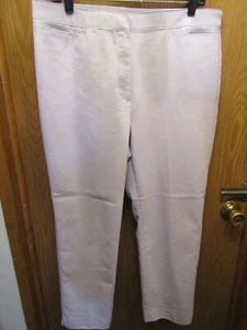 WOMENS RUBY RD. STRETCH LAVENDER PANTS SIZE 14 INSEAM 26" WAIST FLAT 18" - Picture 1 of 3