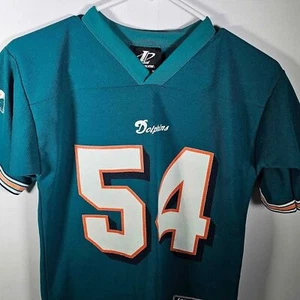NFL Football Miami Dolphins Zach Thomas 54 Vtg Jersey Boys 10/12 Medium - Picture 1 of 10