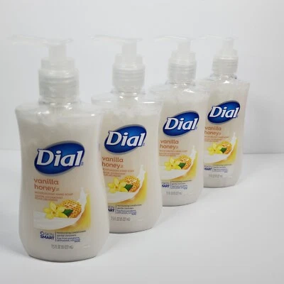 Jabón líquido de manos Dial miel de vainilla acondicionadores hidratantes 7,5 OZ (paquete de 4) Foto 1 de 2
