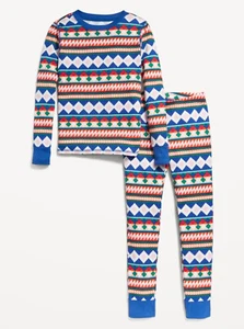 Old Navy Kids Gender-Neutral Matching Plaid Snug-Fit Pajamas Size XS (S) - Picture 1 of 1
