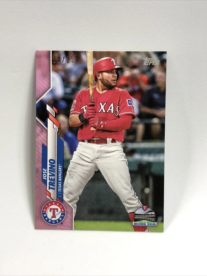 2020 Topps Mini On-Demand #403 JOSE TREVINO Pink Border #20/25 Texas Rangers - Image 1 of 2