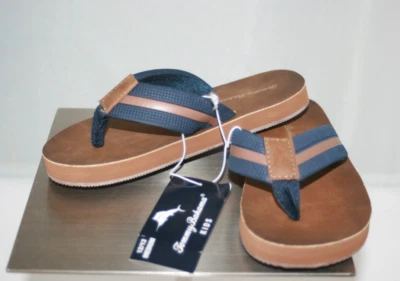 Tommy Bahama Kids Boys Flip Flop Sandals Brown Blue Sz 12-13 M Casual Beach NWT - Image 1 of 4