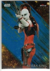 STAR WARS 2018 FINEST BLUE REFRACTOR PARALLEL 8 AURRA SING #D 019/150