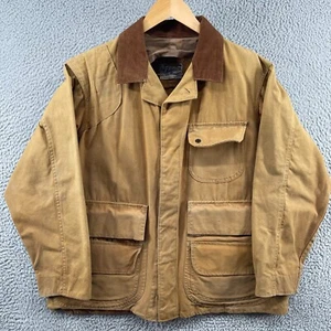 Vintage 40s Hunting Jacket Hinson Bodyguard Men’s Corduroy Trim Brown 44 50s - Picture 1 of 14