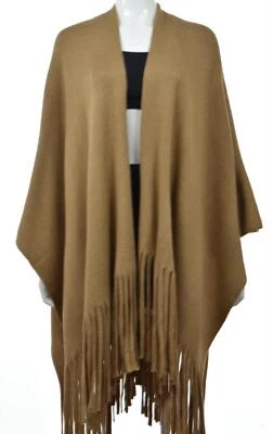 NEW New York & Company Womens Sweater Size One Size Brown Solid Shawl Acrylic - Image 1 of 4