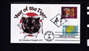 SCOTT 3179 CHINESE LUNAR NEW YEAR TIGER DUAL  /  CANADA FIRST DAY COVER FDC - Picture 1 of 1