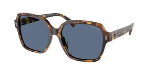 RALPH RA5304U 513480 Shiny Havana Dark Blue 57 mm Women's Sunglasses - Picture 1 of 2