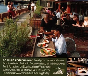 2007 Travel To Wisconsin So Much Under No Roof People Dining Outdoors Print Ad - Foto 1 di 1
