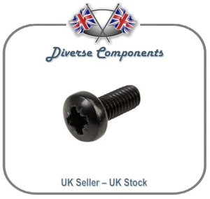 Black Pan Head Machine Screws Pozidriv M2/M2.5/M3/M4/M5 - Picture 1 of 1