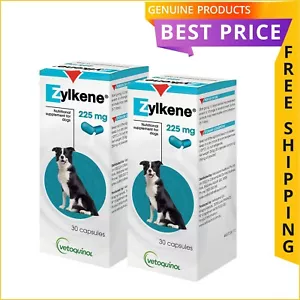 Zylkene Nutritional Supplement 60 Capsules 10 To 30 Kg For Dogs 225 MG - Picture 1 of 3