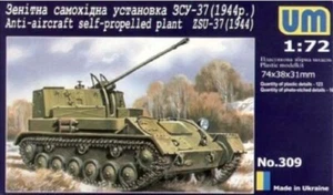 Unimodel 309 - 1/72 Self-propelled anti-aircraft gun ZSU-37 (1944) scale model - Picture 1 of 12