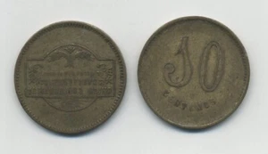 Spanien Spanien Token Coperativa Union Cooperatista Barcelona Stadt Messing 10 Ctms - Bild 1 von 3