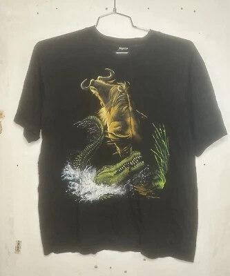 zip it vintage t shirt Alligator Bison Print - Image 1 of 2
