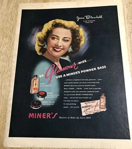 1944 Joan Blondell Miners Maquillaje/Cubierta Deanna Durbin - De colección recorte de 2 caras - Imagen 1 de 3