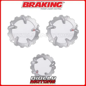 KIT DISCHI FRENO BRAKING GILERA NEXUS 500 2004 - 2011 ANTERIORE + POSTERIORE [WA - Picture 1 of 5