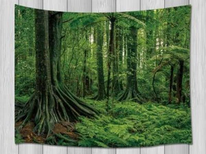 Green Plant Wall Art Extra Large Tapestry Wall Hanging Nature Poster Fabric - Picture 1 of 6