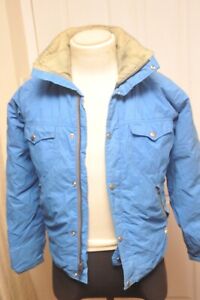 VINTAGE 1980 NORTH FACE MADE IN USA DOWN GORETEX JACKET BLUE SMALL