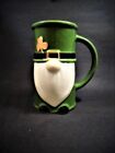 Irish Gnome Mug, Shamrock Gnome Mug, Tall Green Gnome, Novelty Mug, St. Patrick