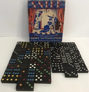 Vintage Antique Game SNIFF Embossing Company Domino Style *Read* - Picture 1 of 16