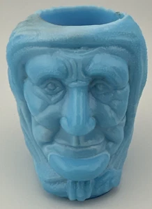 Vintage Baby Blue Slag Summit Art Glas Hexenkopf Zahnstocher Halter Greentown - Bild 1 von 14