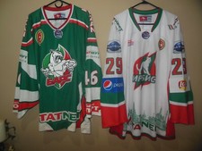 MHL BARS KAZAN Farm of AK BARS Russia Game Worn Ice Hockey Jersey #46-#29