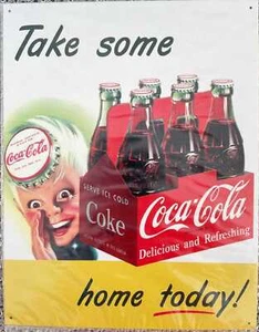 Coca Cola Nostalgic Blechschild Metallschild 42x32 cm Keinpe, Bar Deko - Bild 1 von 2