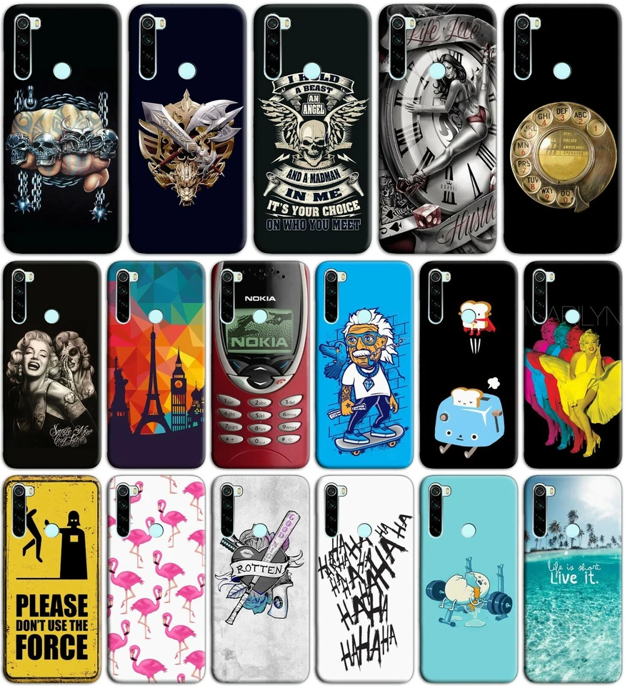 MIXROOM Custodia cover back case in tpu morbida per XIAOMI REDMI NOTE 8T fantasia X