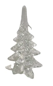Vintage Weihnachten Silvestri Kristallklar Glas Kiefer Baum 6" Kunstglas  - Bild 1 von 7