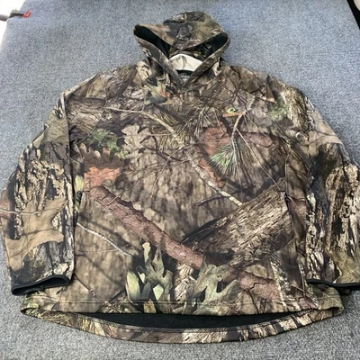 Mossy Oak Hooded Camo Fleece Lined Hoodie Mens XL Hunting Camouflage Zip Pockets - Image 1 of 4