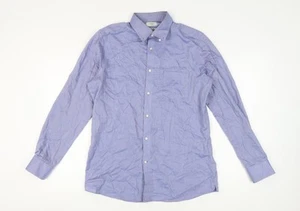 Next Men's Blue Slim Fit Non-Iron Dress Shirt, Size 16.5 - Picture 1 of 12
