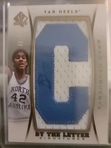 BRAD DAUGHERTY 2013 SPA Authentic By The Letter (C) Auto TAR HEELS /50 - Picture 1 of 2