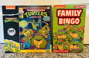 Teenage Mutant Ninja Turtles Adventures 500 Piece Puzzle & Family Bingo Game Set - Picture 1 of 2