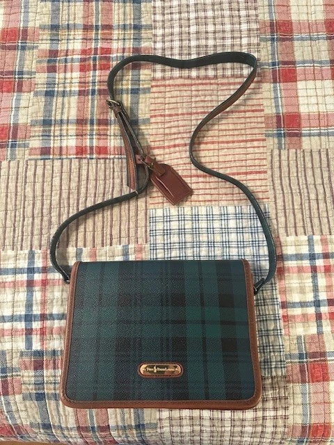 Polo Ralph Lauren 绿色棕色小号单肩包 二手 — 第 1/4 张图片