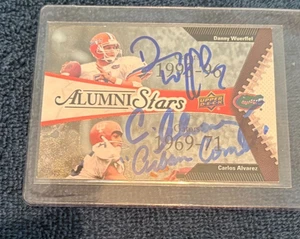 DANNY WUERFFEL & CARLOS ALVAREZ AUTOGRAPHED 2014 UD CONFERENCE GREATS CARD W/COA - Picture 1 of 1
