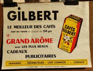 Affiche originale ancienne Cafés GILBERT /RS139 - Imagen 1 de 3