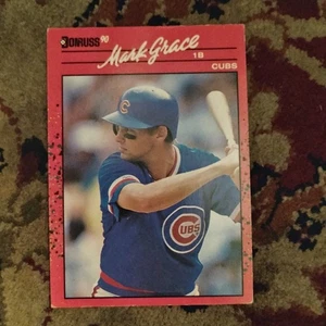 Mark Grace 1990 Donruss #577 non classificato 9,5 gemme ottime condizioni Chicago Cubs - Foto 1 di 2