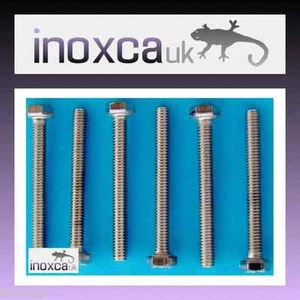 6 M6 X 50 HEX HEAD SET SCREW BOLT A2-70 STAINLESS STEEL HEXAGON HD METRIC GR 304 - Picture 1 of 2