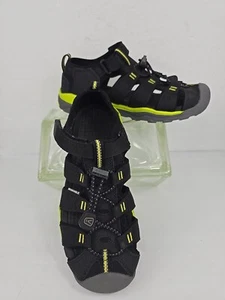 Keen Kids Newport Neo H2 PS Schwarz Grau Neon Gelb Schuhe Größe 3 Wandern Neu ohne Karton - Bild 1 von 20