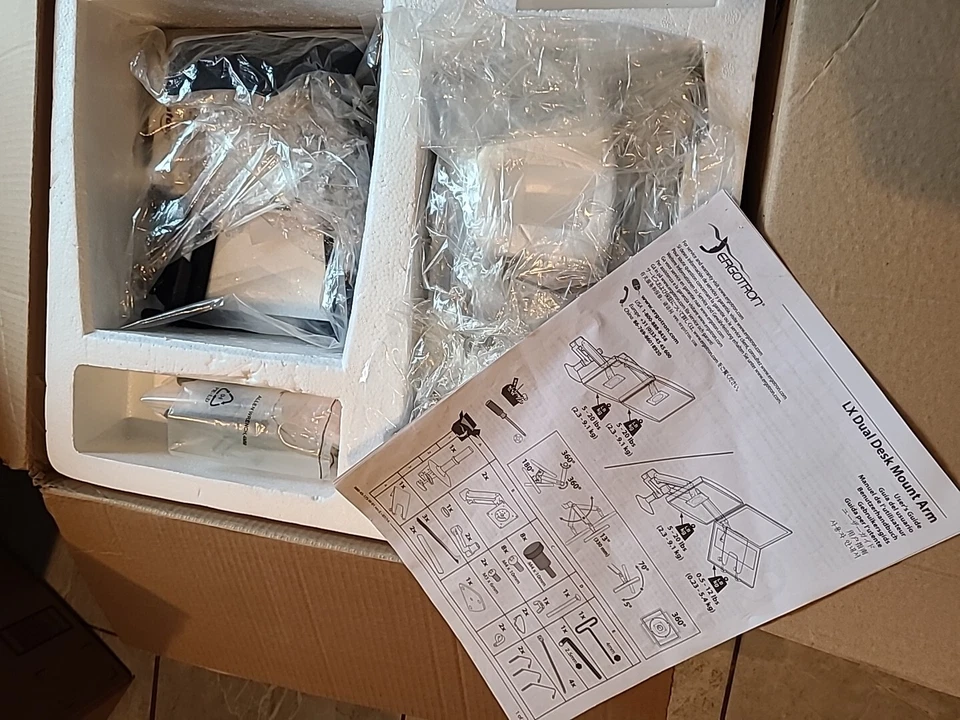 Ergotron 45-248-026 Dual Mounting Arm for Flat Panel Display - Up to 24" Screens - Image 1 of 1