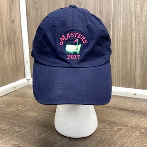 2017 Masters American Needle Golfing Navy Hat Cap Strap Back Golf Tournament - Picture 1 of 7
