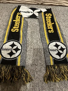 NFL Pittsburgh Steelers 2021 Gray Big Logo Scarf 64" by 7" by FOCO - Picture 1 of 3