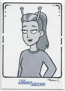 Star Trek: Lower Decks - Zan Czyzewski - Alférez Jennifer Sh'reyan - Tarjeta de boceto - Imagen 1 de 2