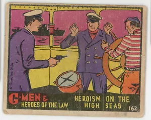 G Men and Heroes of the Law Strip Card 1936 Gum Inc No 162 Nice Condition - Picture 1 of 2