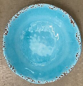 Il Mulino Rustic Light Blue MELAMINE Dinner Plates  New Set Of 4