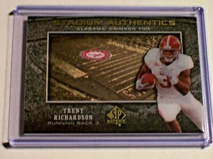 2012 SP auténtico estadio inserto auténtico Trent Richardson marrones de Alabama - Imagen 1 de 1