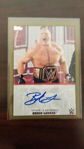 2016 WWE Topps BROCK LESNAR  Autograph Auto Walmart Exclusive /10 Gold 