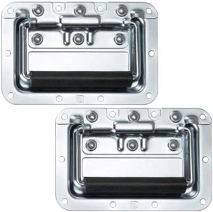 2 gefederte Klappgriffe 154x101 Kistengriffe Boxengriffe Tragegriffe Klappgriff - Picture 1 of 7