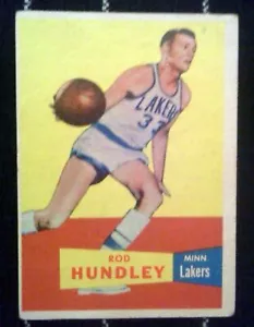 1957 Topps Basketball #43 Rod Hundley Minn Lakers 57T-43 - Foto 1 di 2
