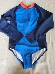 Hanna Andersson Girls 120(US6-7) Colorblock Rashguard Swimsuit One Piece - NIB - Picture 1 of 3