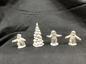 Snowbabies Miniatures "Frosty Frolic" Set of 4, 76139, Handpainted Pewter - Picture 1 of 11